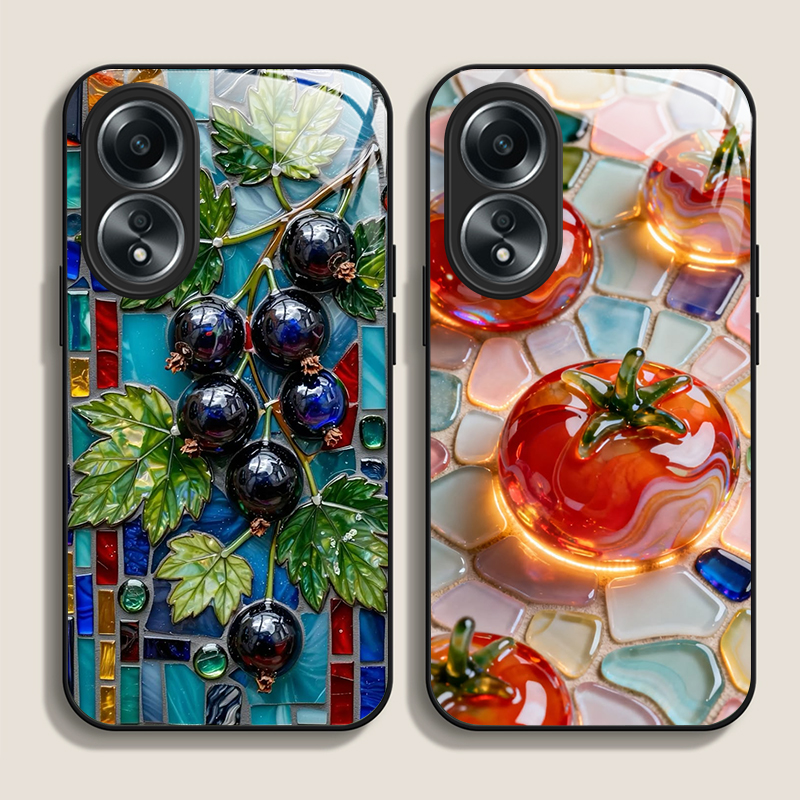 Phone Cases Aesthetic - 2D Flat Aesthetic Marble Fruit Pattern