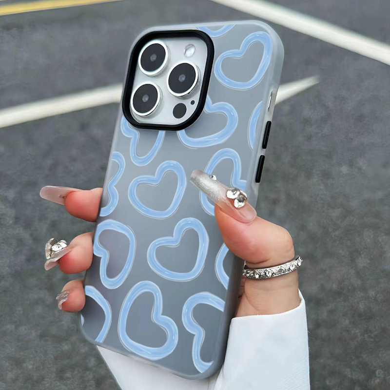 Phone Cases Mous - Cute Oil Painting Love Heart Pattern
