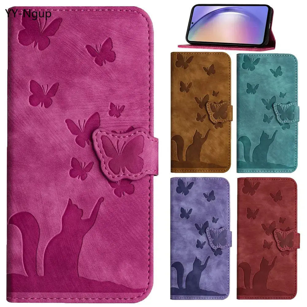 Phone Cases With Wallet On Back - 3D Cat Wallet Flip Case for