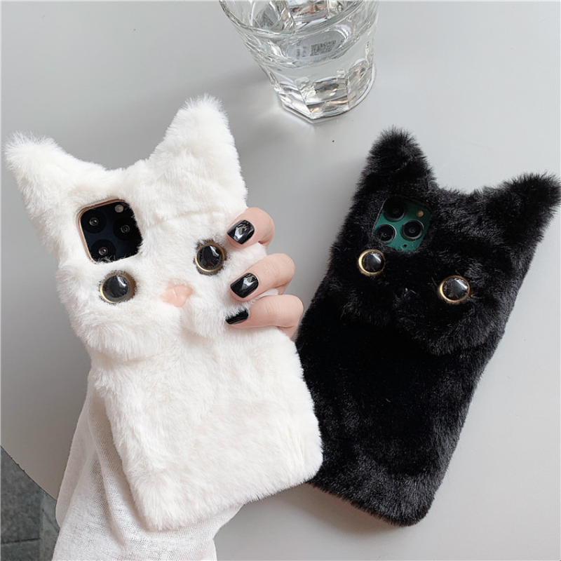 3D Cute Cartoon Cat Furry Plus - Phone Cases Iphone 15 Pro Max review and price