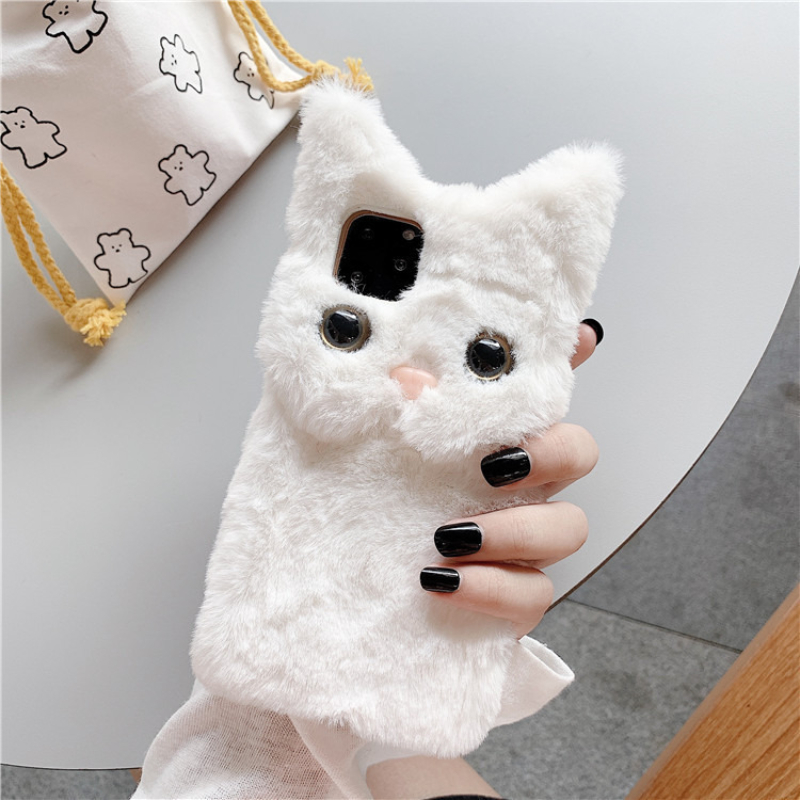 3D Cute Cartoon Cat Furry Plus - Phone Cases Iphone 15 Pro Max review and price