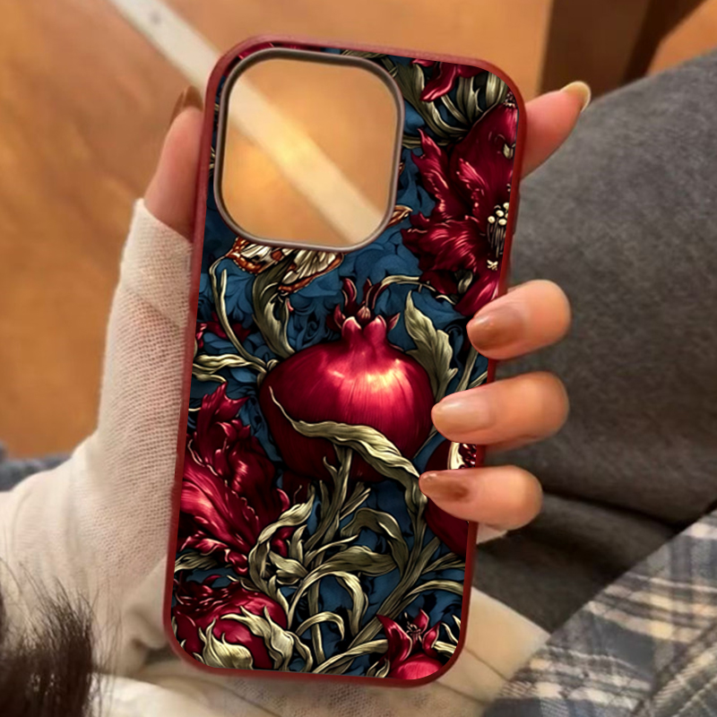 Vintage Pomegranate TPU Art Ph - Phone Cases Aesthetic review and price