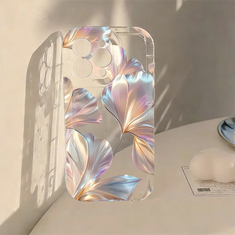 Colorful Metallic Ginkgo Print - Phone Cases Transparent review and price