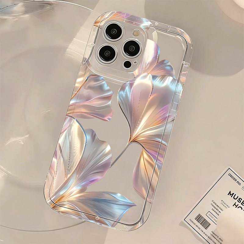 Colorful Metallic Ginkgo Print - Phone Cases Transparent review and price