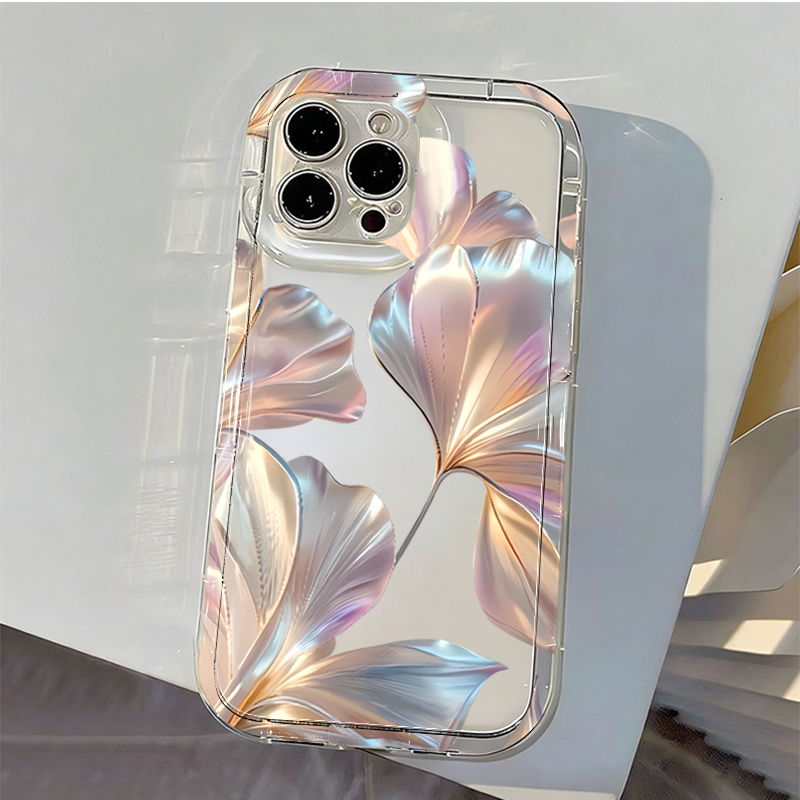 Colorful Metallic Ginkgo Print - Phone Cases Transparent review and price
