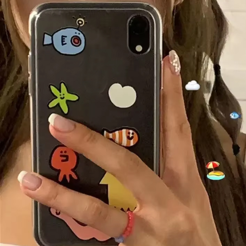Ins Kawaii Ocean Creatures Cut - Phone Cases Xr Cute review and price