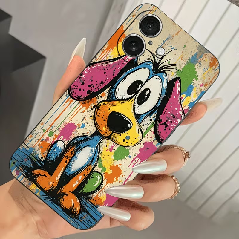 Graffiti Colored Puppy TPU Pho - Phone Cases Mous review and price