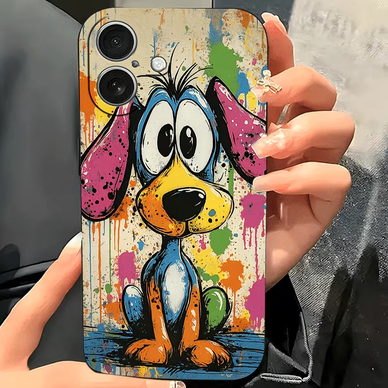 Graffiti Colored Puppy TPU Pho - Phone Cases Mous review and price