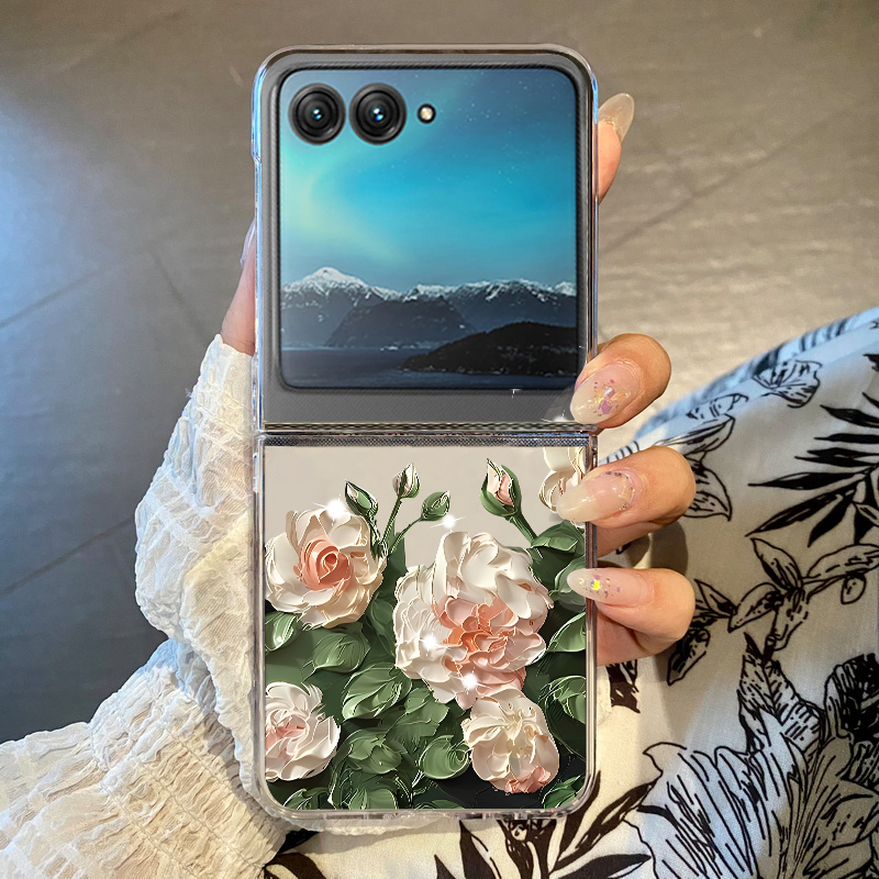 White Flowers Pattern Phone Ca - Phone Cases Transparent review and price