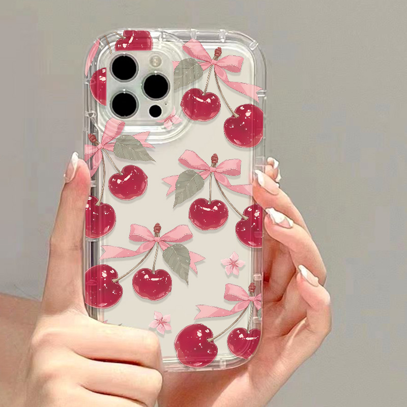 Korean Cute Cherry Bow Phone C - Phone Cases Xr Cute review and price