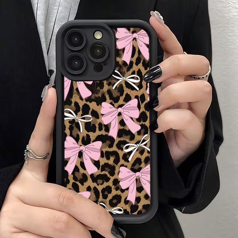 Leopard Print Bow Phone Case F - Phone Cases Iphone 15 Pro Max review and price