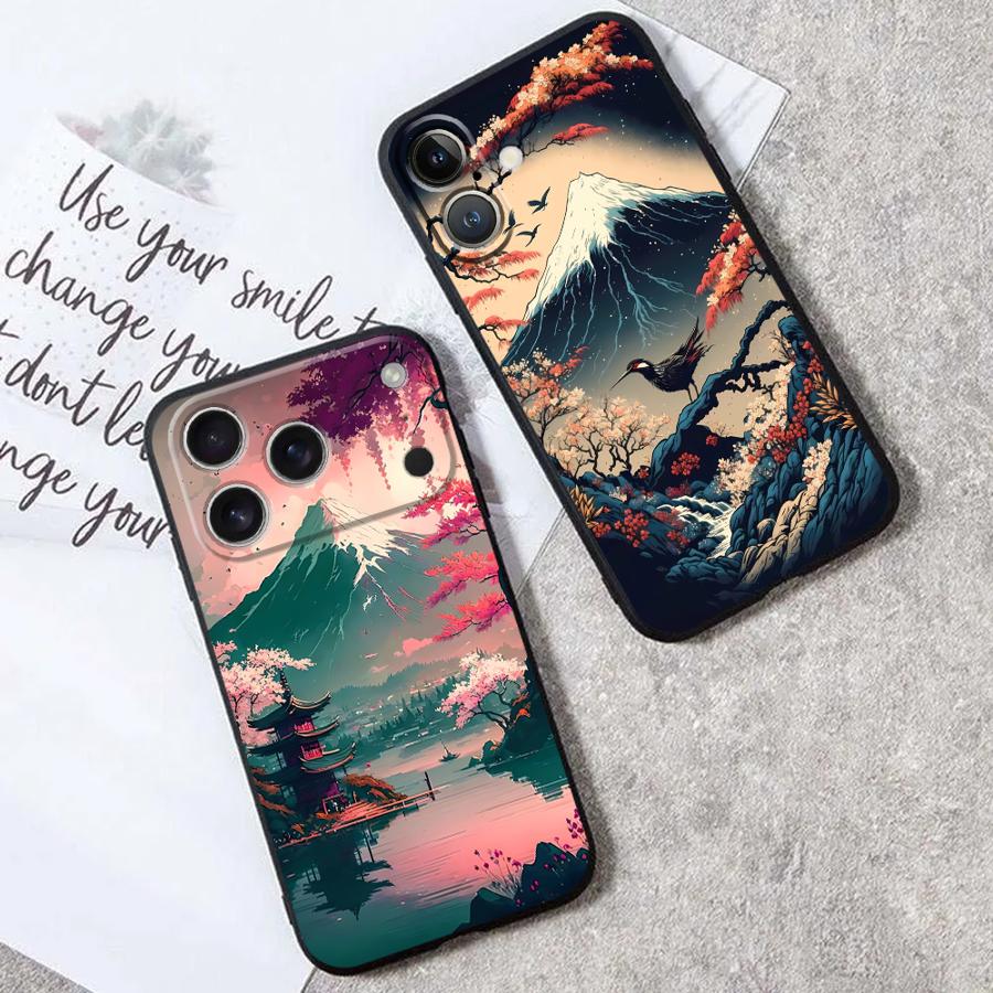 Aesthetic Mount Fuji Funda Pho - Phone Cases Aesthetic review and price