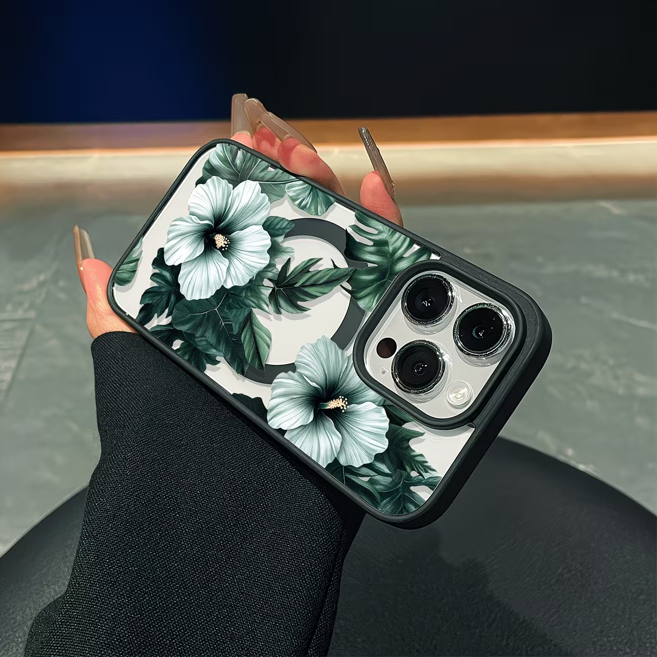 Green Floral Print Phone Case  - Phone Cases Like Loopy review and price